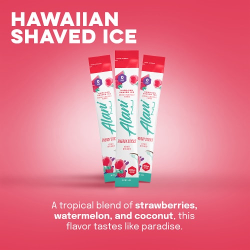 Alani Nu Hawaiian Shaved Ice Energy Drink Mix Packets Perspective: bottom