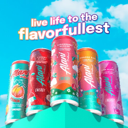 Alani Nu Strawberry Sunrise Energy Drink Can Perspective: bottom
