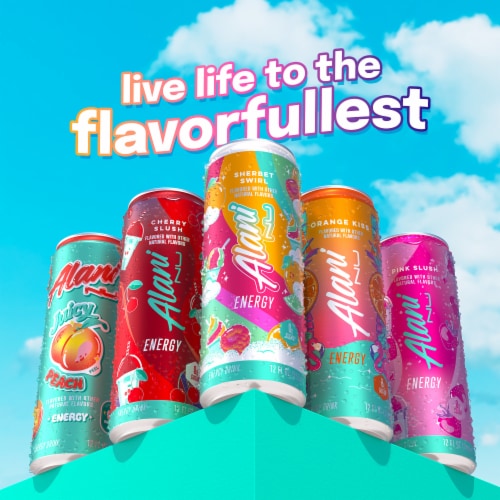 Alani Nu Sherbet Swirl Energy Drink Can Perspective: bottom