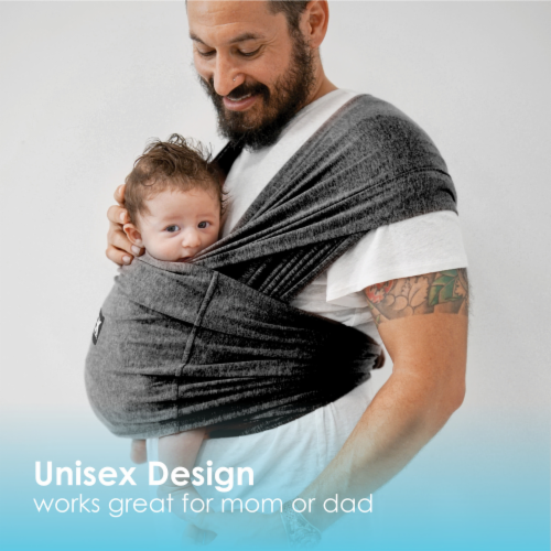 Baby K'tan Pre-Wrapped Ready To Wear Baby Carrier: Active Heather Black Yoga XL Perspective: bottom
