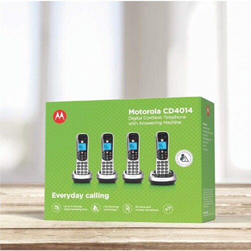 Motorola CD4014 DECT 6.0 Digital Cordless Telephone with Answering Machine Perspective: bottom