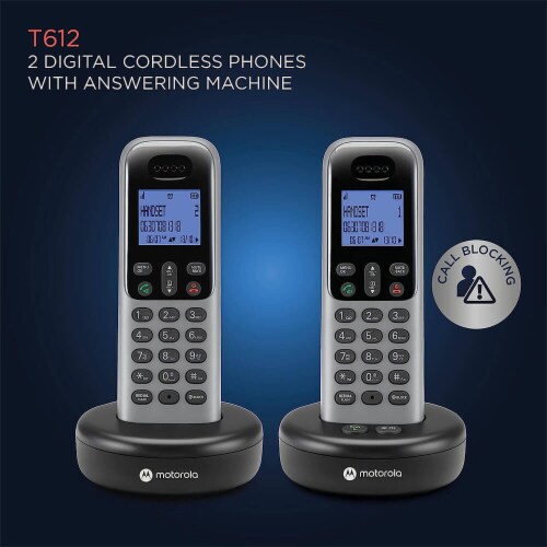 Motorola T612 T6 Series Cordless Phone System with 2 Digital Handsets