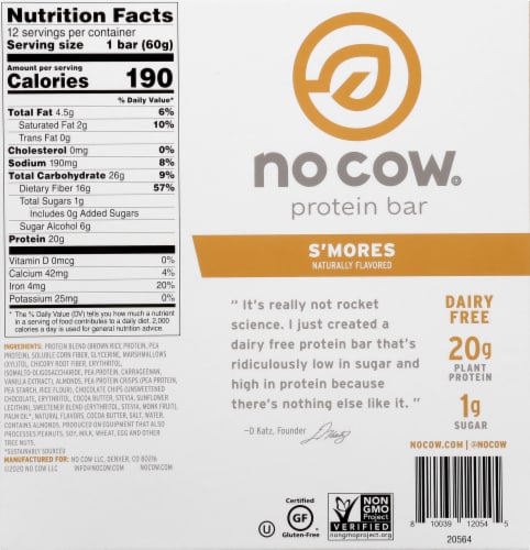 No Cow S'mores Bar - 2.12oz PK Perspective: bottom