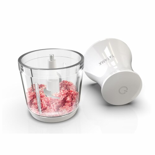 Tayama 2.5-Cup White Mini Chopper 4-Layer Blade Food Processor Perspective: bottom