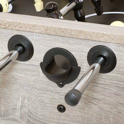 Sunnydaze Delano 54.5 in Foosball Table with Distressed Wood Look Perspective: bottom