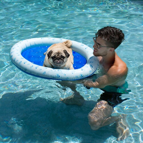 PoolCandy Small Dog Inflatable Pet Float Perspective: bottom