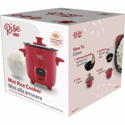 Dash Mini Rice Cooker with Keep Warm 2 Cup Red