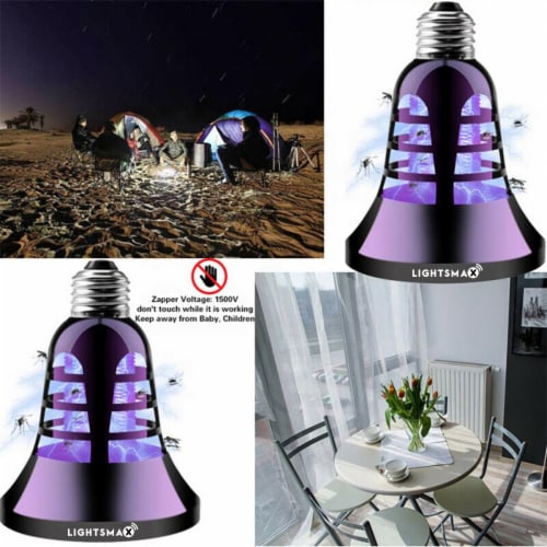 Bug Zapper Light Bulb 2 in 1 Electronic Insect Killer Mosquito