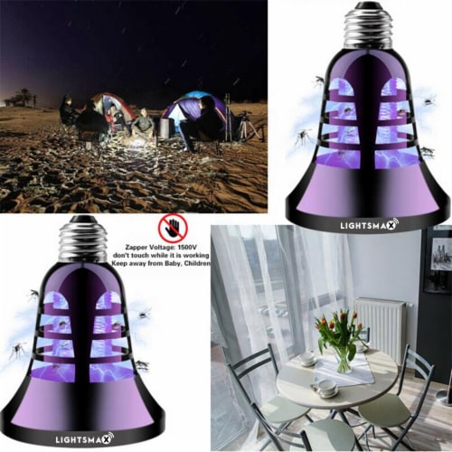 Bug Zapper Light Bulb - 2 in 1 Electronic Insect Killer, Mosquito