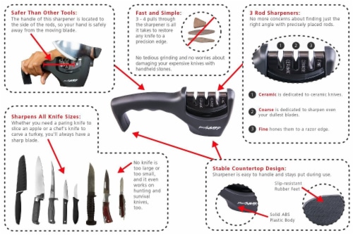 3 Stage Kitchen Knife Blade Cutter Scissor Sharpener Food Preparation Tools Gadget Perspective: bottom