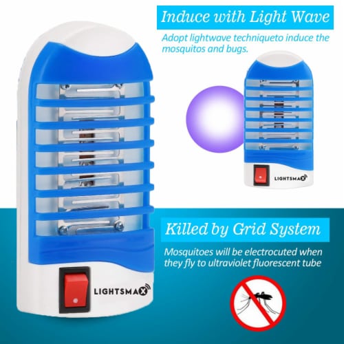 LIGHTSMAX Bug Zapper, Mosquito Zapper Indoor Plug in Night Light-2