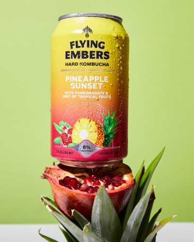 Flying Embers Birds of Paradise Organic Hard Kombucha Perspective: bottom