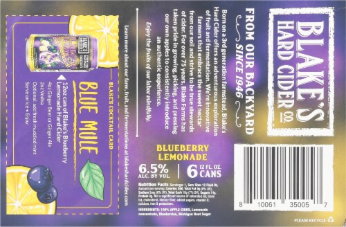 Blake's Blueberry Lemonade Hard Cider Perspective: bottom