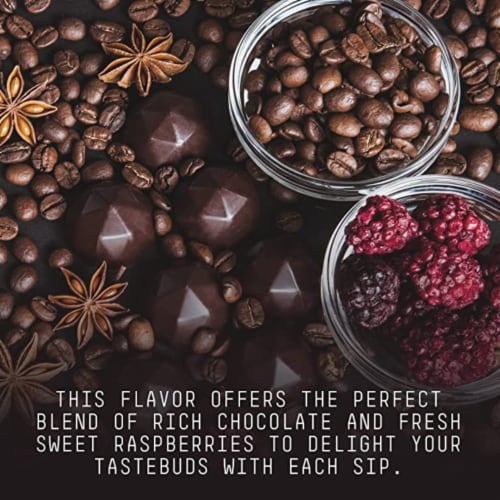 Chocolate Raspberry 100% Arabica Medium Roasted Ground Coffee Beans 1lb Perspective: bottom