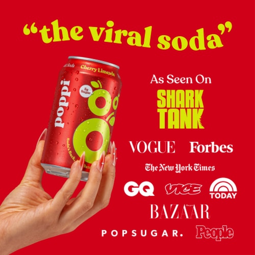 Poppi Cherry Limeade Prebiotic Soda Can Perspective: bottom