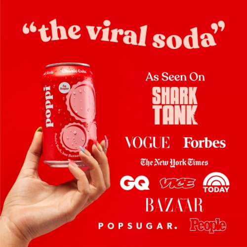 Poppi Classic Cola Prebiotic Soda Can Perspective: bottom