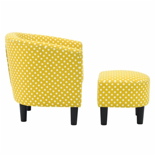 Yellow print accent chair discount