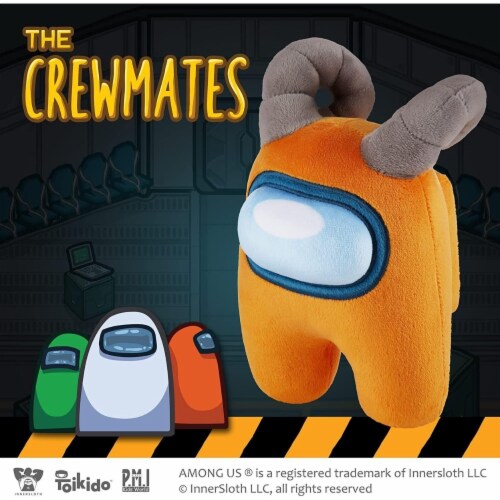 Among Us Plush Buddy Orange Rammed Crewmate 8 Online Video Game P.M.I. Perspective: bottom
