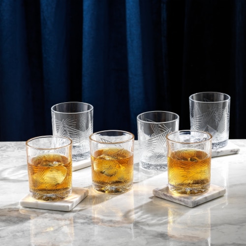 Gatsby Art Deco Whiskey Glasses - 10 oz - Set of 6 Perspective: bottom