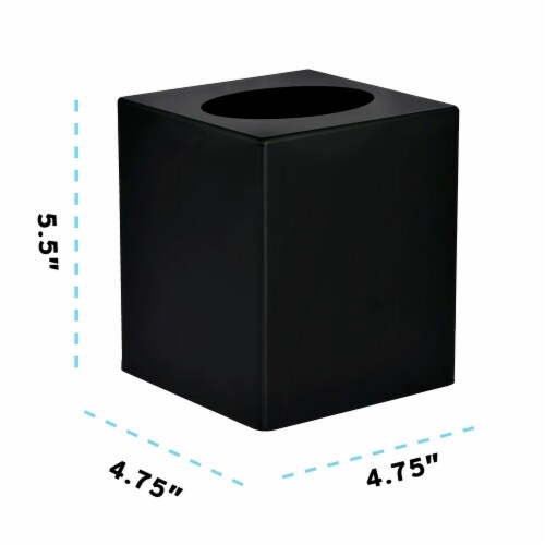 Alpine Industries Black Acrylic Tissue Box Containers for Home or Business (3 pack) Perspective: bottom