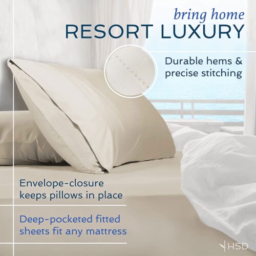 Hotel Sheets Direct Bamboo 4 Piece Sheet Set with Pillowcases, Full, Rose Pink Perspective: bottom