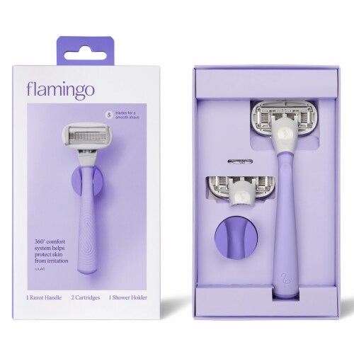 Flamingo XL Lilac Razor Kit Perspective: bottom