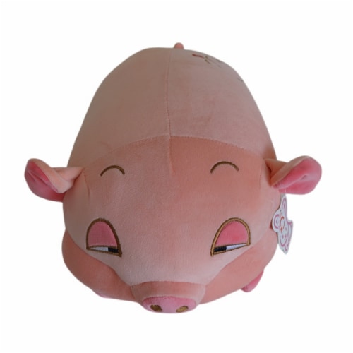 Sleeping Pig Plush Pillow with Blanket | Velvet Bolster Novelty Decorative Pillow | 16 Inches Perspective: bottom