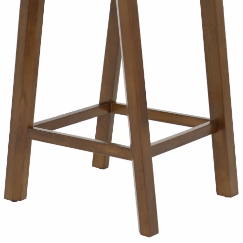 Sunnydaze Modern Wooden Counter Height Stools Dark Walnut Set Of 2 