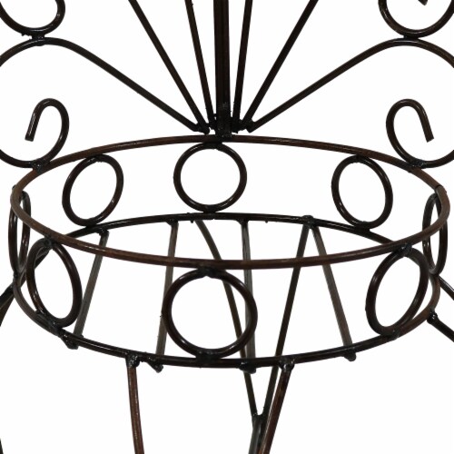 Sunnydaze Steel Sweetheart Back Chair Planter Stand - 25.25 in - Set of 2 Perspective: bottom