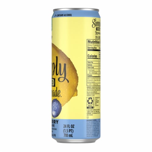 Simply Spiked Blueberry Hard Lemonade Perspective: bottom