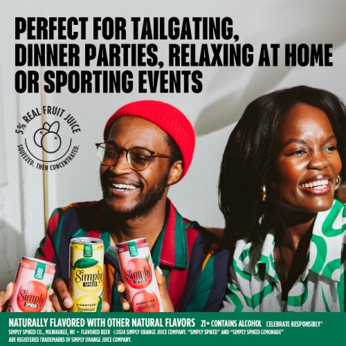Simply Spiked Cranberry Flavored Malt Beverage Variety Pack 5.0% ABV cans Perspective: bottom