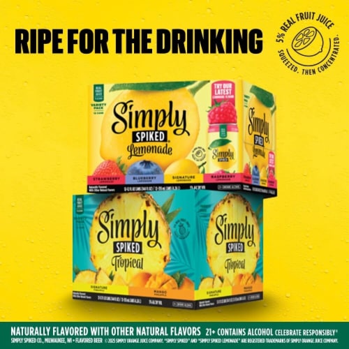 Simply Spiked Tropical Alcohol Beverages Variety Pack Perspective: bottom