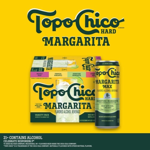 Topo Chico Hard Margarita Flavored Alcohol Beverage Variety Pack Perspective: bottom