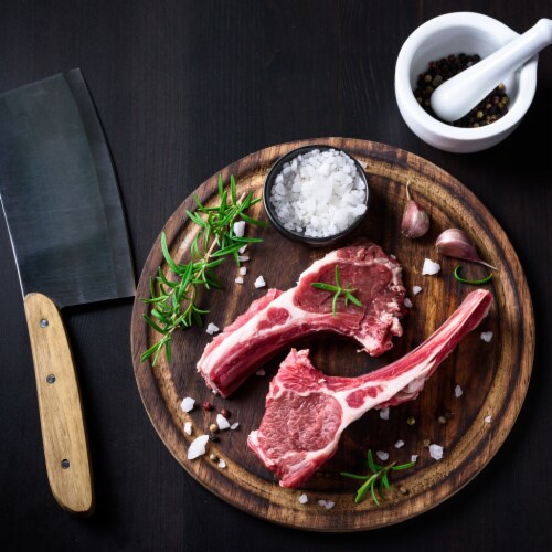 FeedingU Kosher Baby Lollipop Lamb Chops, 8 Chops, 2x 4-Packs, 0.75-1.25 lbs per 4-Pack. Perspective: bottom