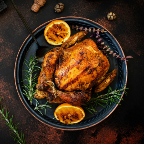 Kosher Bone-In Skin-On Whole Broiler Chicken, 3x Packs, 3.25 - 3.5 lbs per Pack, Perspective: bottom