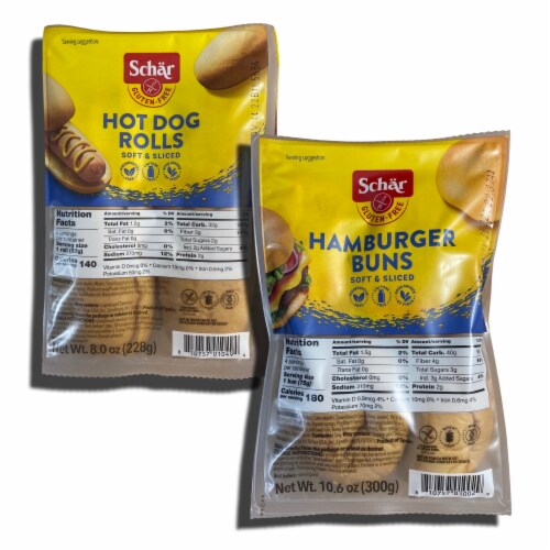 Schar Gluten Free Bread Combo Packs (Hot Dog & Burger) | 4 Packs | Tribeca Curations Perspective: bottom