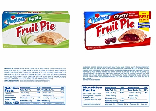 Tribeca Curations | Cherry and Apple Fruit Pie Combo , 4.5 Ounce, 8 Count Perspective: bottom