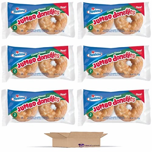 Jumbo Glazed Donettes by Hostess | 4 Ounces | 6 Count Box (12 Total Donuts) Perspective: bottom
