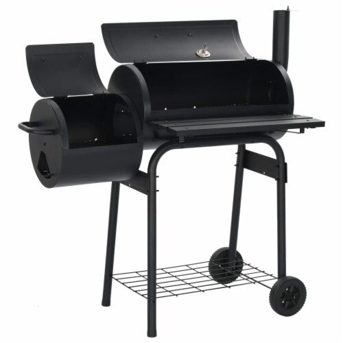 vidaXL Classic Charcoal BBQ Offset Smoker Perspective: bottom