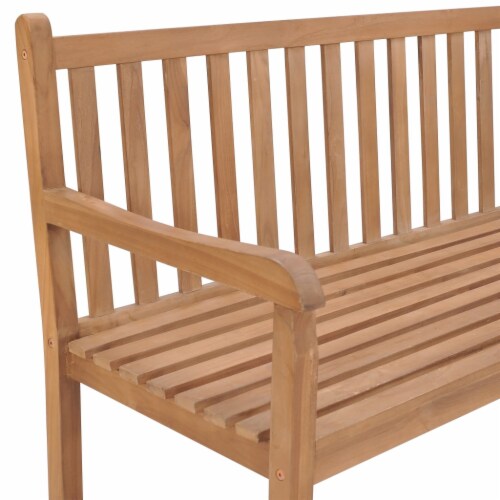 vidaXL Patio Corner Bench 79.5 x79.5 x35.4 Solid Teak Wood 79.5
