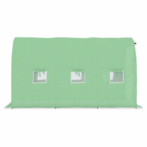 vidaXL Greenhouse 73.8 ft² 11.3'x6.6'x6.6' Perspective: bottom