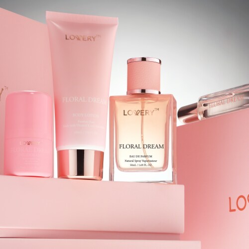 5-Pc. Floral Dream Gift Set with Eau de Parfum, Deodorant, Lotion & Cologne Perspective: bottom