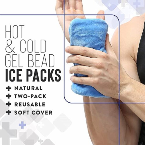 TruHealth 2 Pack Large Reusable Gel Ice Pack - For Hot & Cold