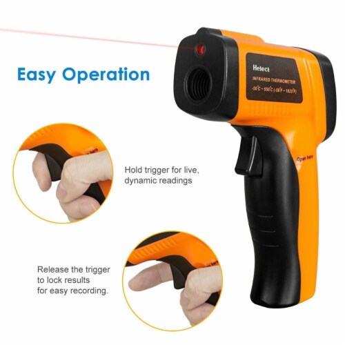 Infrared Thermometer, Non-Contact Digital Laser Temperature Gun -58°F to 1022°F (-50°C to Perspective: bottom