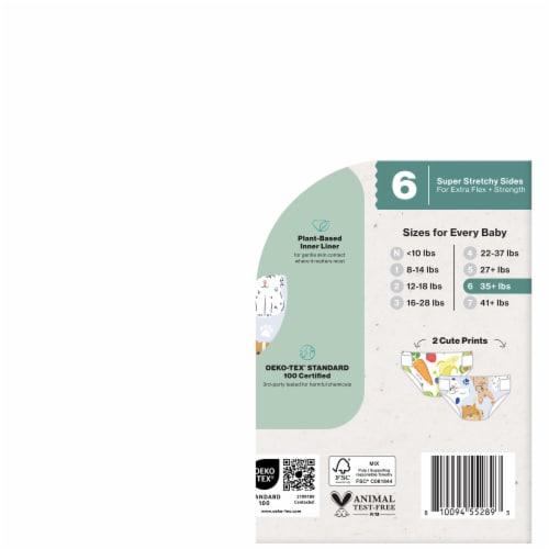 The Honest Company Clean Conscious Diapers® | Hypoallergenic + Fragrance Free | Size 6 Perspective: bottom