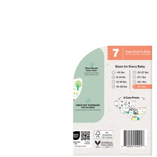 The Honest Company Clean Conscious Diapers® | Hypoallergenic + Fragrance Free | Size 7 Perspective: bottom