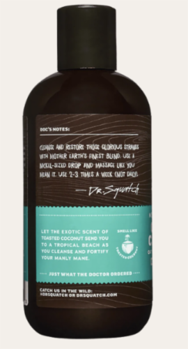 Dr. Squatch® Coconut Castaway Men's Natural Shampoo Perspective: bottom