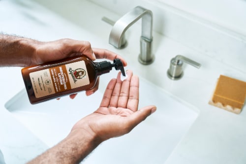 Dr. Squatch® Men's Natural Wood Barrell Bourbon Moisturizing Lotion Perspective: bottom