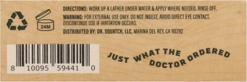 Dr. Squatch® Men's Natural Bar Soap Rainforest Rapids Light Grit Perspective: bottom