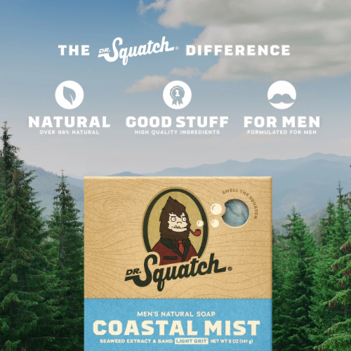Dr. Squatch Bar Soap Coastal Mist Scent Perspective: bottom